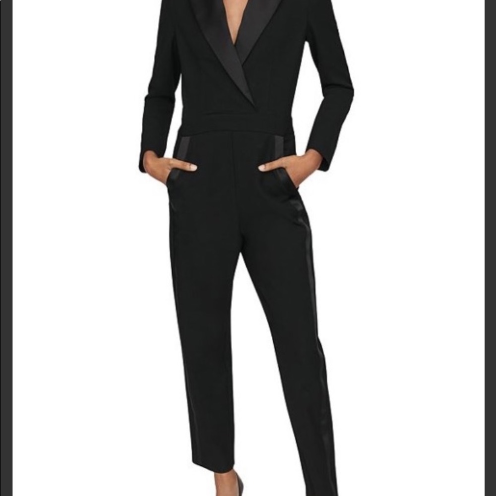 MAJE Pacome Straight-leg Gabardine Black Jumpsuit